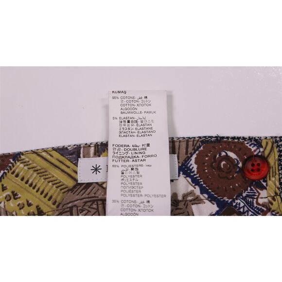 Manuel Ritz Blue/White Knit Woven Cotton Slim Fit Pleated Dress Pants 33x27 - Picture 8 of 9